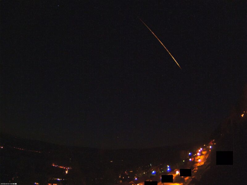 Meteor over Østlandet