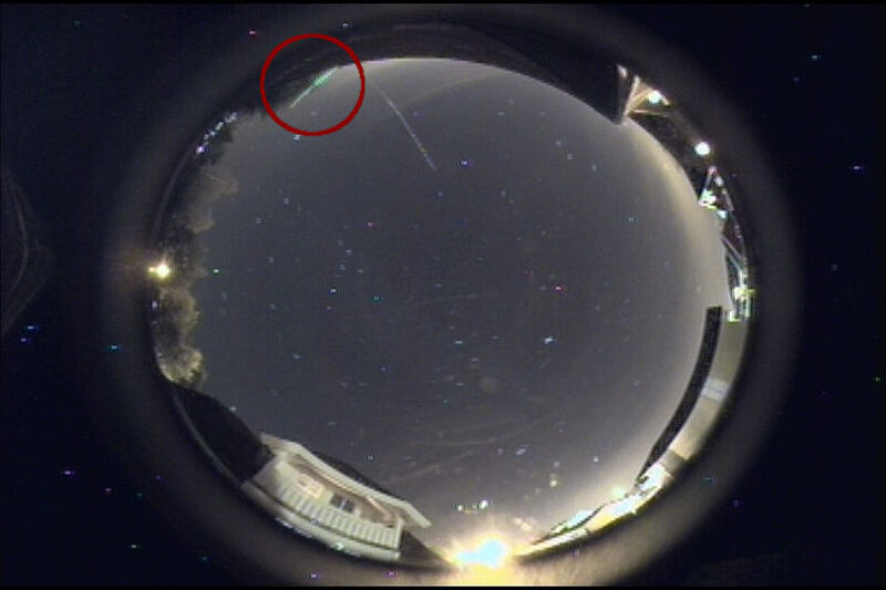 Meteor sett fra Østlandet