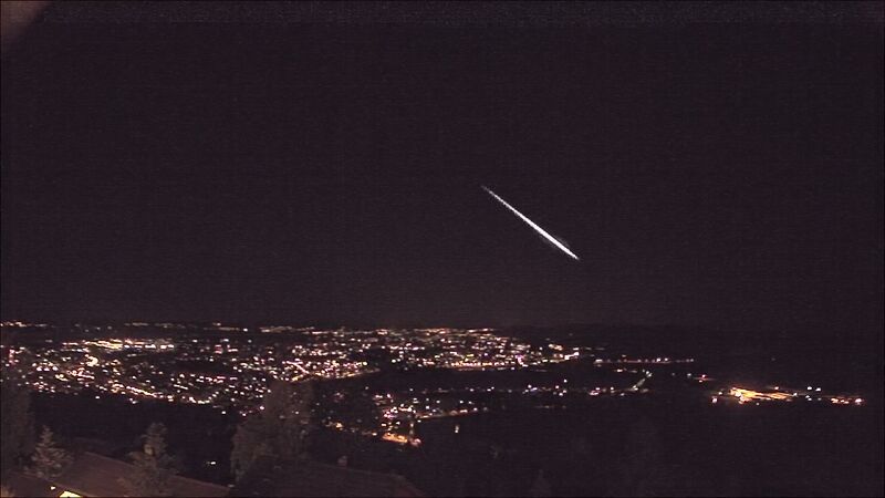 Meteor over Kvinesdal i dag tidlig