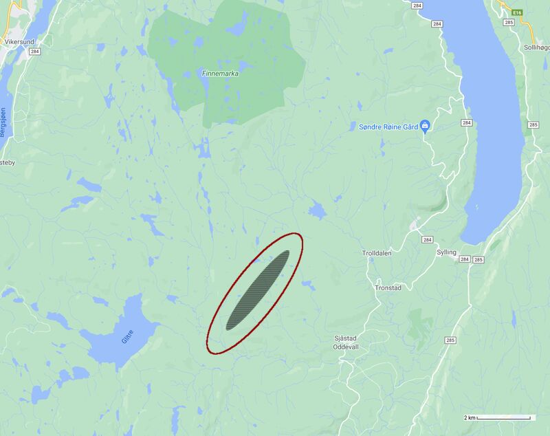 Hvor ligger meteorittene i Lier?