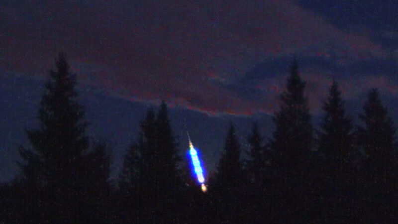 Eksploderende bolide over Sverige