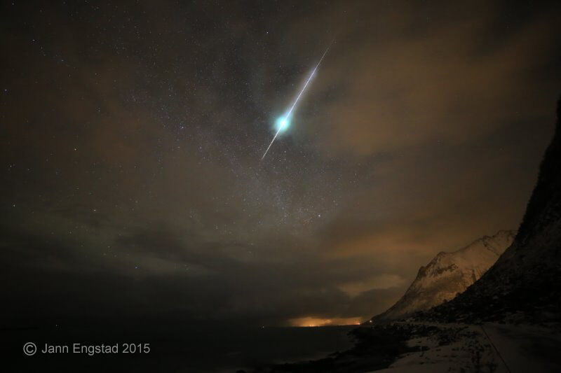 Ildkule fotografert fra Lofoten