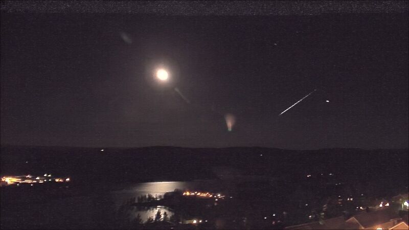 Ildkule over Hordaland i natt