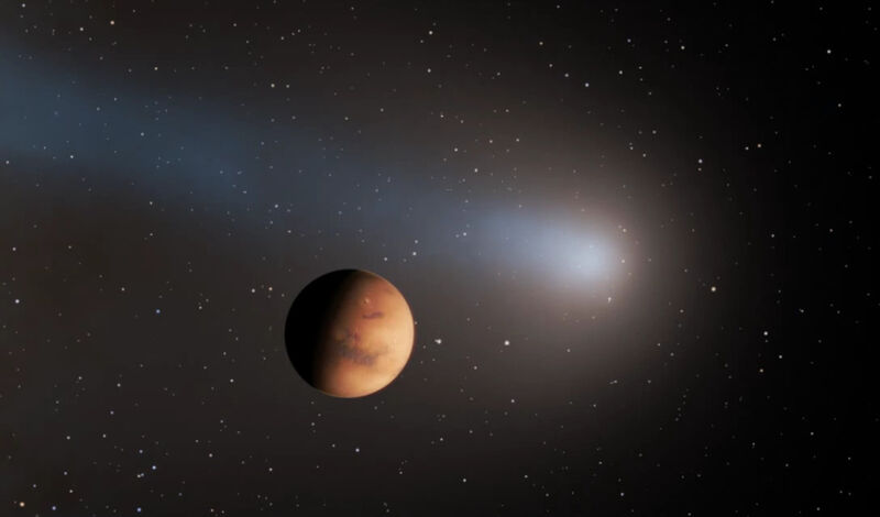 Komet mot Mars