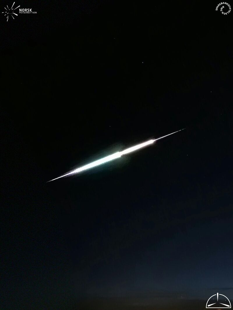 Flott meteor synlig over sør-Norge