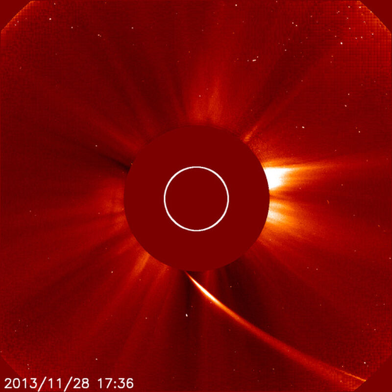ISON runder sola i dag